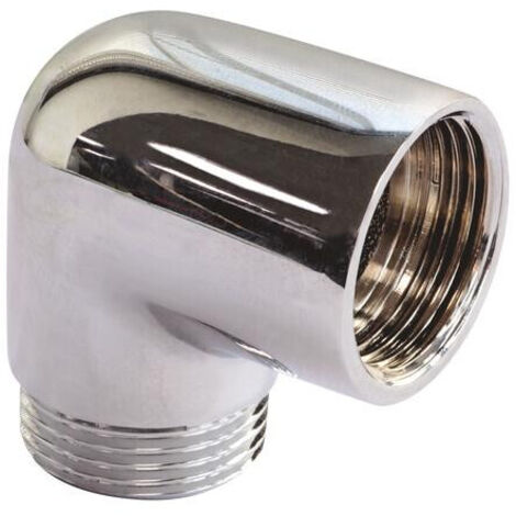 RACCORD EQUERRE LAITON CHROME MALE FEMELLE