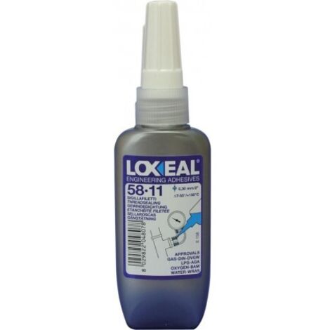 Raccord etanche filetage jaune LOXEAL 58-11 50ml (Par 10)