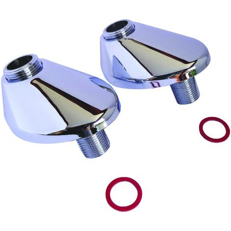 Raccord excentré de 45mm avec rosace - M15/21 M20/27
