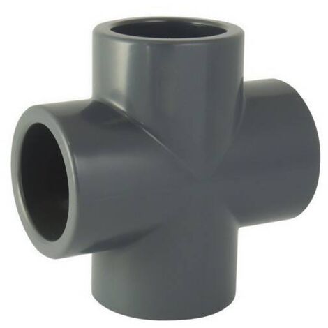 Raccord Femelle 4 Voies en PVC-U pour Systèmes Hydrauliques 63mm