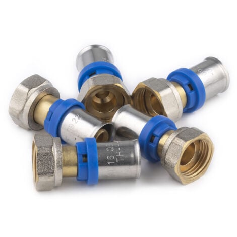 Raccord femelle écrou libre à sertir pour tube multicouche  NOYON & THIEBAULT Ø16 - F15X21 (1/2) x5 raccords