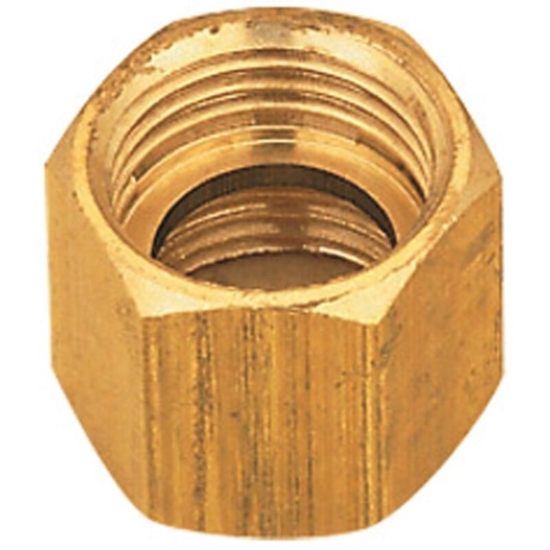 Raccord en laiton à visser - avec butée - femelle / femelle - 20 x 27 - sachet de 2