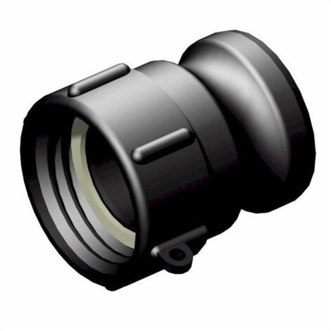 Raccord femelle S60x6 2'' – Camlock mâle 2'' – Polypropylène chargé en fibre de verre – Résistance chimique – Compatible cuves IBC – CPP