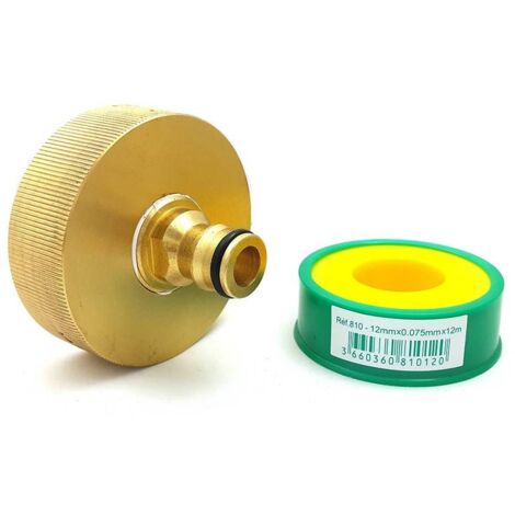 Raccord femelle S60x6 avec nez de robinet raccord rapide en laiton