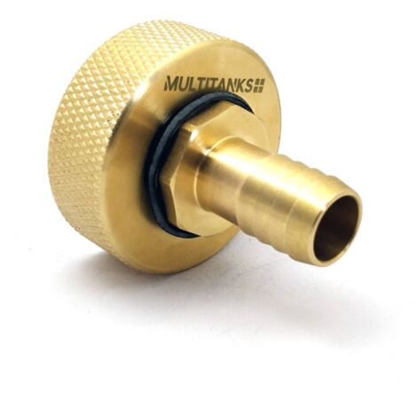 Raccord femelle S60x6 - embout cannelé 19mm en laiton