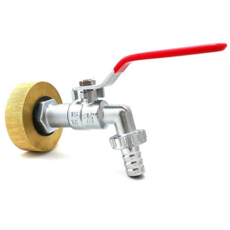 Raccord femelle S60x6 laiton - robinet laiton chromé 3/4 pouce