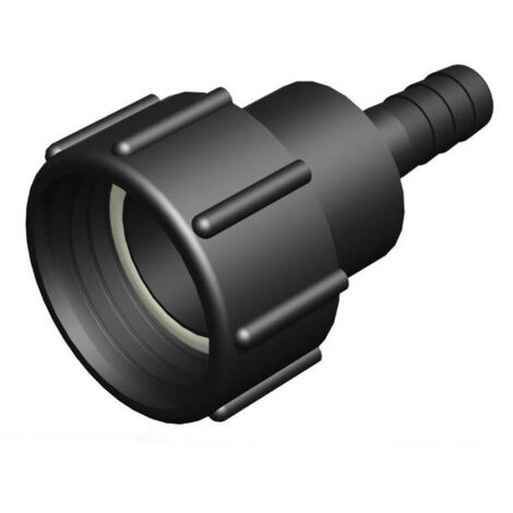 Raccord femelle S60x6 - male cannelé droit 19mm