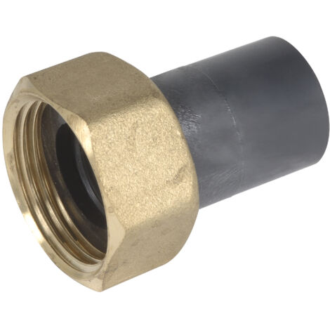 Raccord fer - PVC pression 2 pièces écrou prisonnier Ø25 - 26X34