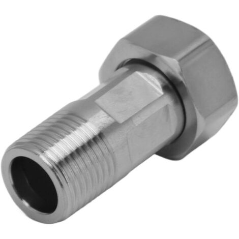 Raccord Fileté Adapter Mâle/Femelle Robinetterie Gaz et Eau G1/2-G3/4 Stainless Steel 51-113g