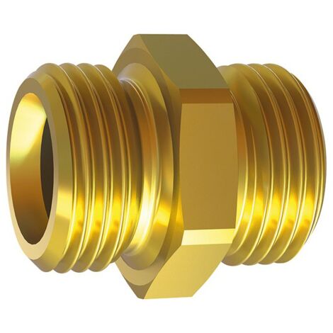 Raccord fileté double F2 / F 2   FE/ laiton / OC 62