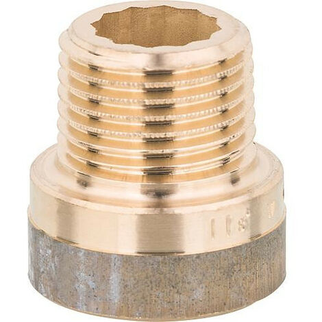 Raccord fileté en bronze,rallon. de robinetterie sans certi.DVGW 1/2x12,5 mm