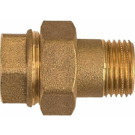 raccord fileté en laiton étanchéité conique male/fem 3/4"