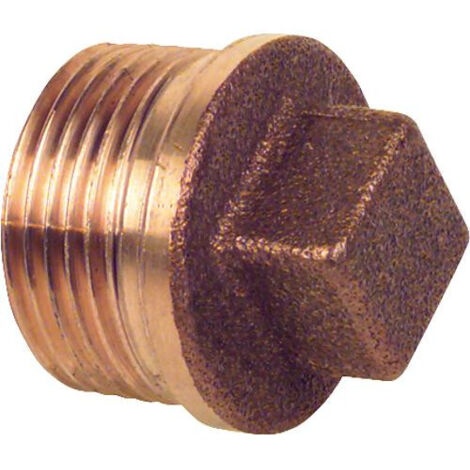 Raccord filete en laiton rouge Bouchon avec bord Type 3290, 1/4" (filet male)