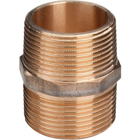 Raccord filete en laiton rouge nipple double Type 3280 1/2" male x male WG904