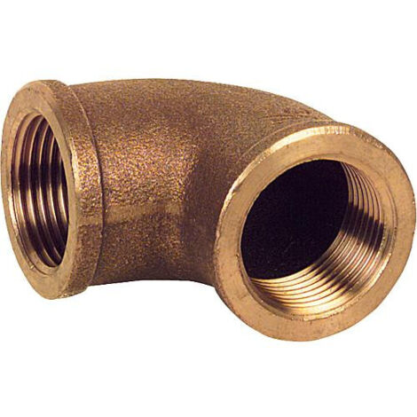 Raccord filete en laiton rouge Winkel 90°, reduziert Type 3090, 3/4"x1/2" (fem/fem)