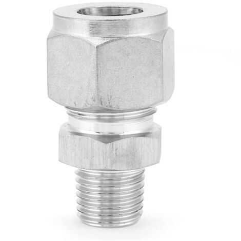 Raccord fileté mâle 1/4NPT en acier inoxydable 304 pour fluides hydrauliques et pneumatiques
