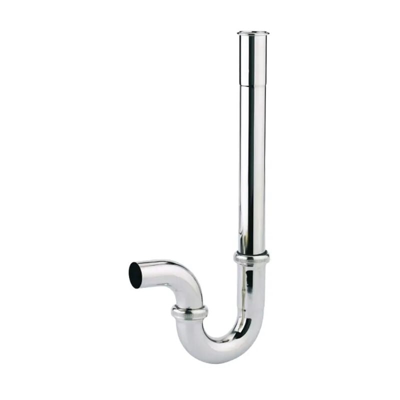 

Sifón para lavadora, simple, latón, cromado, 32mm, horizontal