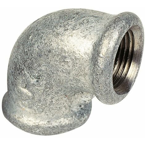 Raccord fonte galva coudé 90° à visser - F 3/4' - N° 90
