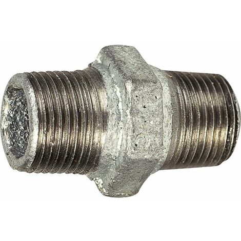 Raccord fonte galva droit à visser - M 1/4' - N° 280