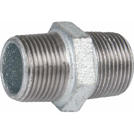 Raccord fonte galva droit à visser - M 3/4' - N° 281