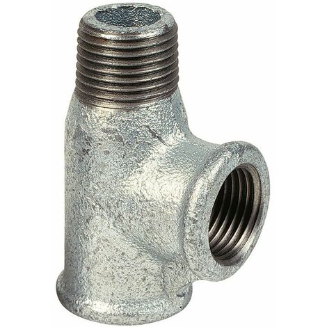 Raccord fonte galva en T à visser - M 1/2' - F 1/2' - N° 134