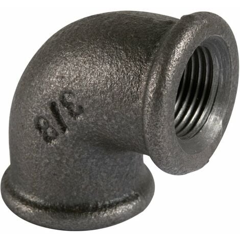 Raccord fonte noire coudé 90° à visser - F 1/2' - N° 90