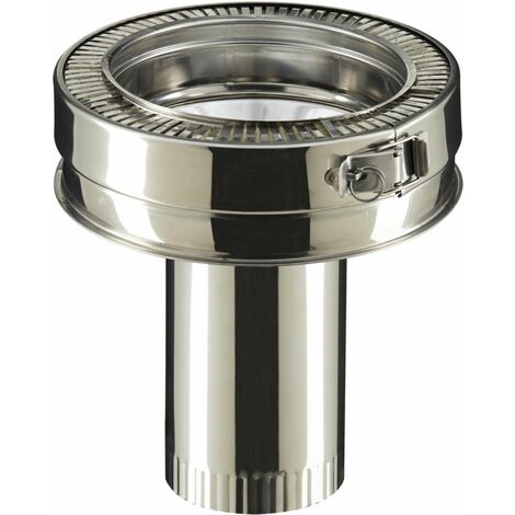 Poujoulat – Réducteur conique 150TZ – Raccord fumisterie émaillé – Pour conduits isolés – Angle d'inclinaison 45° – Dimensions 150mm