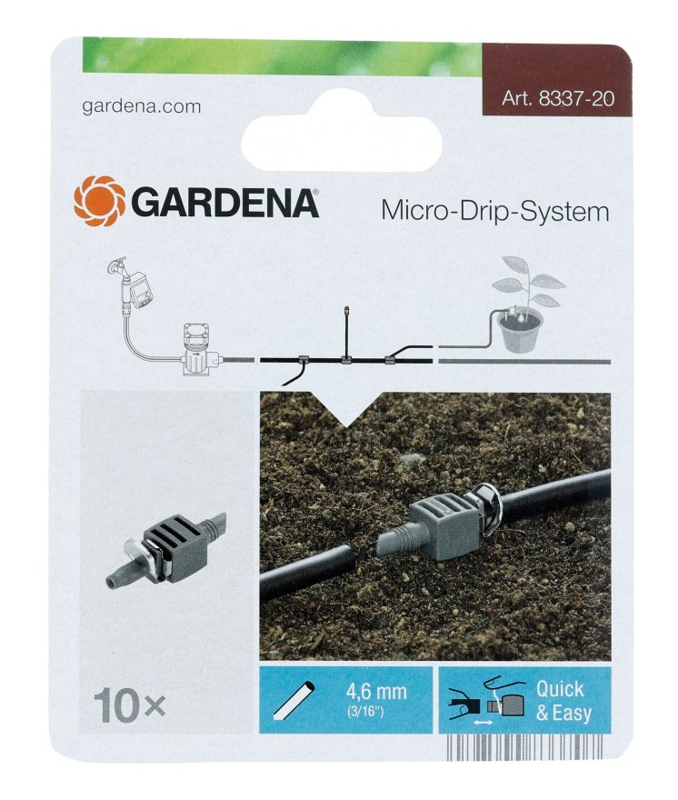 Gardena - Raccord Micro-Drip-System Noir/Argent 35 x 20 x 19 cm 08337-20