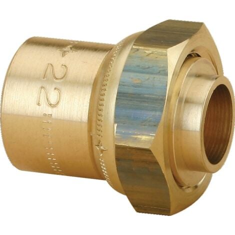 CHUCHU DECAYEUX droit 2 pièces Femelle à JPG - à souder cuivre Ø22CU - 20x27