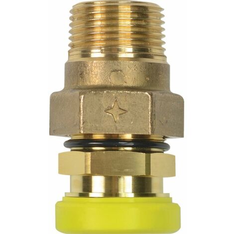 Raccord gaz mâle conique 1/2' – Filetage M 15mm – Système Clap pour installations gaz – Raccordement facile et rapide – Chuchu Decayeux