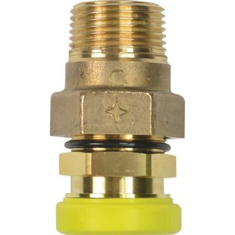 Raccord gaz PLT mâle conique 3/4' – Filetage M 20 x 27 – Diamètre 15 mm – Système Clap pour connexion fiable – Chuchu Decayeux