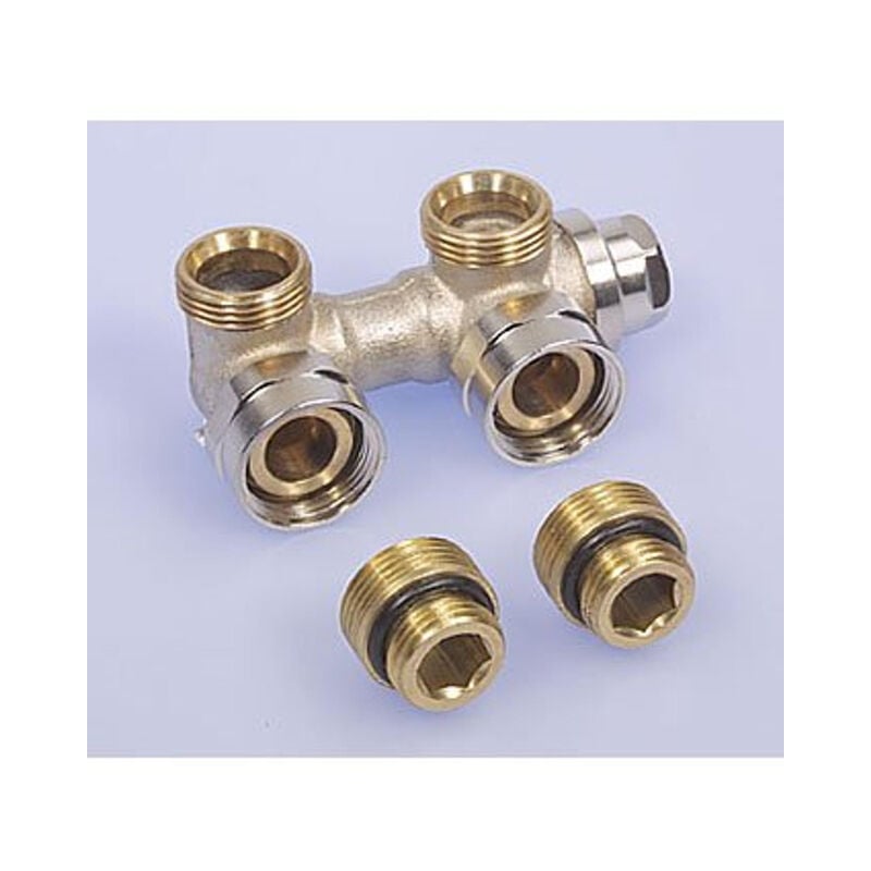 Heimeier - vekolux terminal block 1 pipe 1/2 50mm angulaire pour radiateur bi.dr.