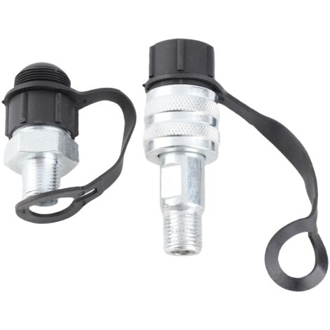 Raccord Hydraulique Rapide M16x1.5 Acier Chromé pour Tubes Haute Pression avec Valve Anti-Retour