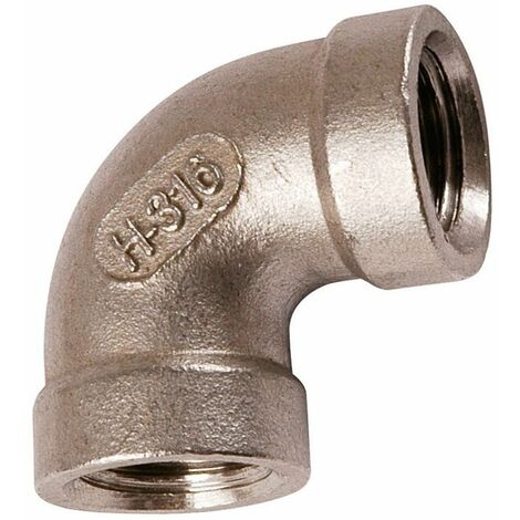 Raccord inox coudé à visser - F 3/4'