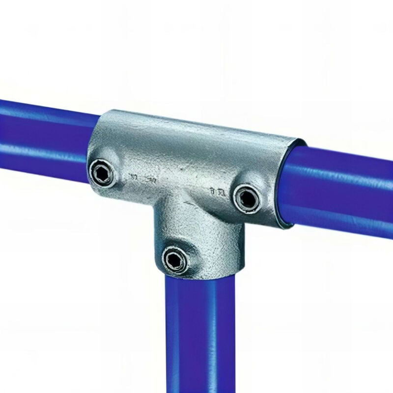 Fixtout - Raccord kee klamp 25-9 en t à 90° pour tubes d. 60,3 mm - Galvanisé - KEE25-9