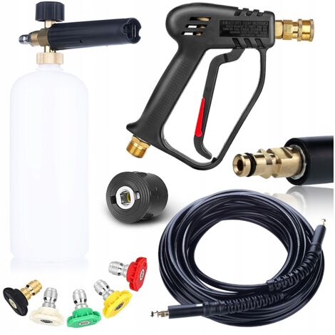 Raccord Kit Pistolet + Tuyau 10 m + Mousseur de – 200 Bar, 5000 Psi