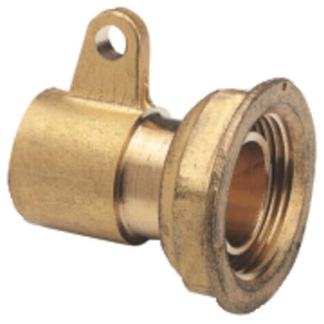 RACCORD LAITON 2 PIECES DROIT AVEC OREILLE DE FIXATION A JOINT PLAT