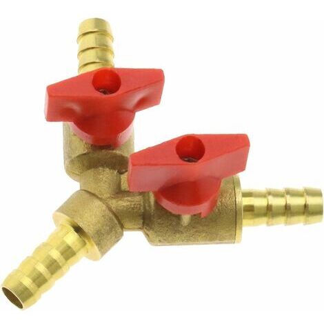 Raccord laiton 8mm Y-Type 3 voies – Connecteur pour tuyaux d'air, eau, gaz – Résistance à la corrosion – Installation rapide
