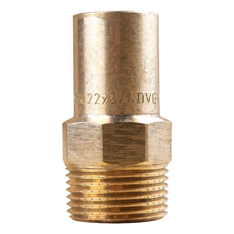 Raccord laiton à sertir et à visser - Manchon Mâle Mâle Ø22x3/4'(20/27)