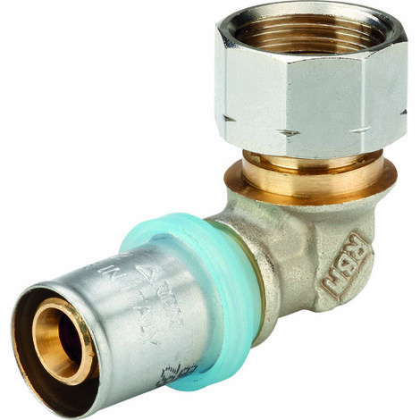 Raccord laiton à sertir - Modèle coude - RBM - Femelle 3/4'