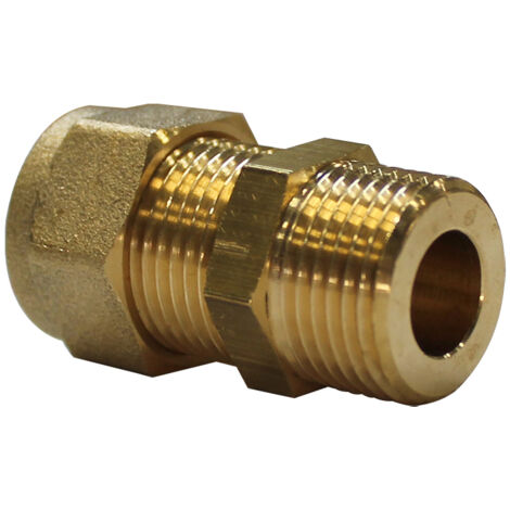 Raccord laiton bicône droit (Mâle 3/8x10) - Watts 22L0702210