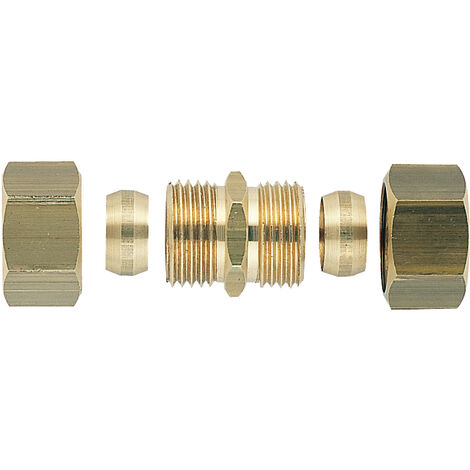 Raccord laiton bicone union égal ø14