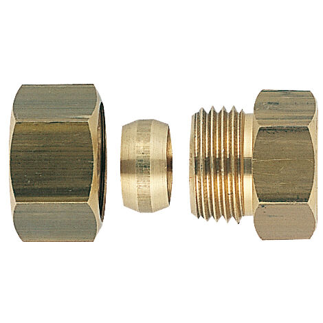 Raccord laiton bicone union femelle droit 15X21-16