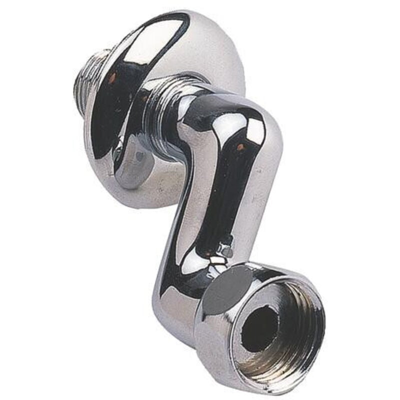 Raccord laiton chrome contre coude excentre 32 - male - ecrou