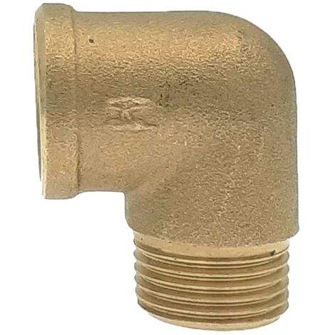Raccord laiton coudé 90° mâle femelle à visser Ø 3/8" - à l'unité