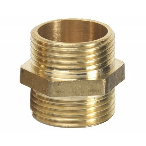 Raccord Laiton double mâle 1''