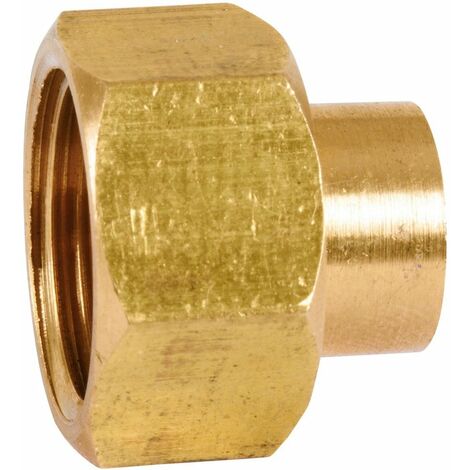 Raccord laiton droit 2 pièces à souder - F 1/2' - diamètre 12 mm - 359GC