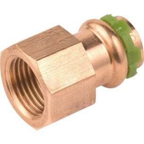 Raccord laiton droit à sertir Femelle Femelle Aalberts Integrated Piping Systems - 1/2' - Diamètre 18 mm