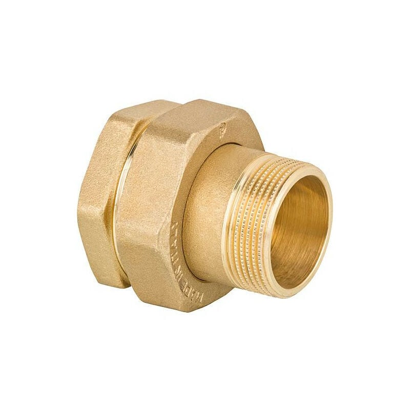 Banyo - Raccord laiton fileté a vis joint plast 11/2' femxmale