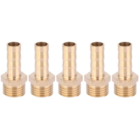 Raccord laiton G1/4 mâle à visser, 5 pièces pour tuyau 8mm - Connexion barbelé pour fluides et gaz
